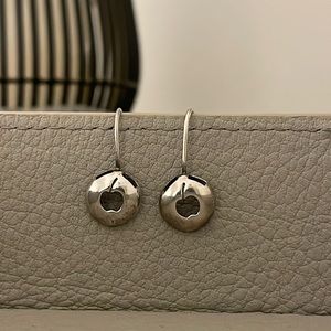 Sterling Silver Apple Earrings
